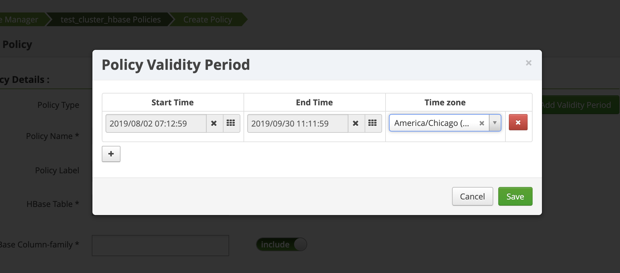 Policy Validity Period Example