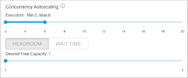 Screenshot showing concurrency autoscaling settings for a Hive Virtual Warehouse.