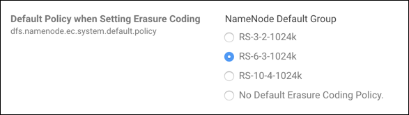 Changing the Default EC Policy in Cloudera Manager